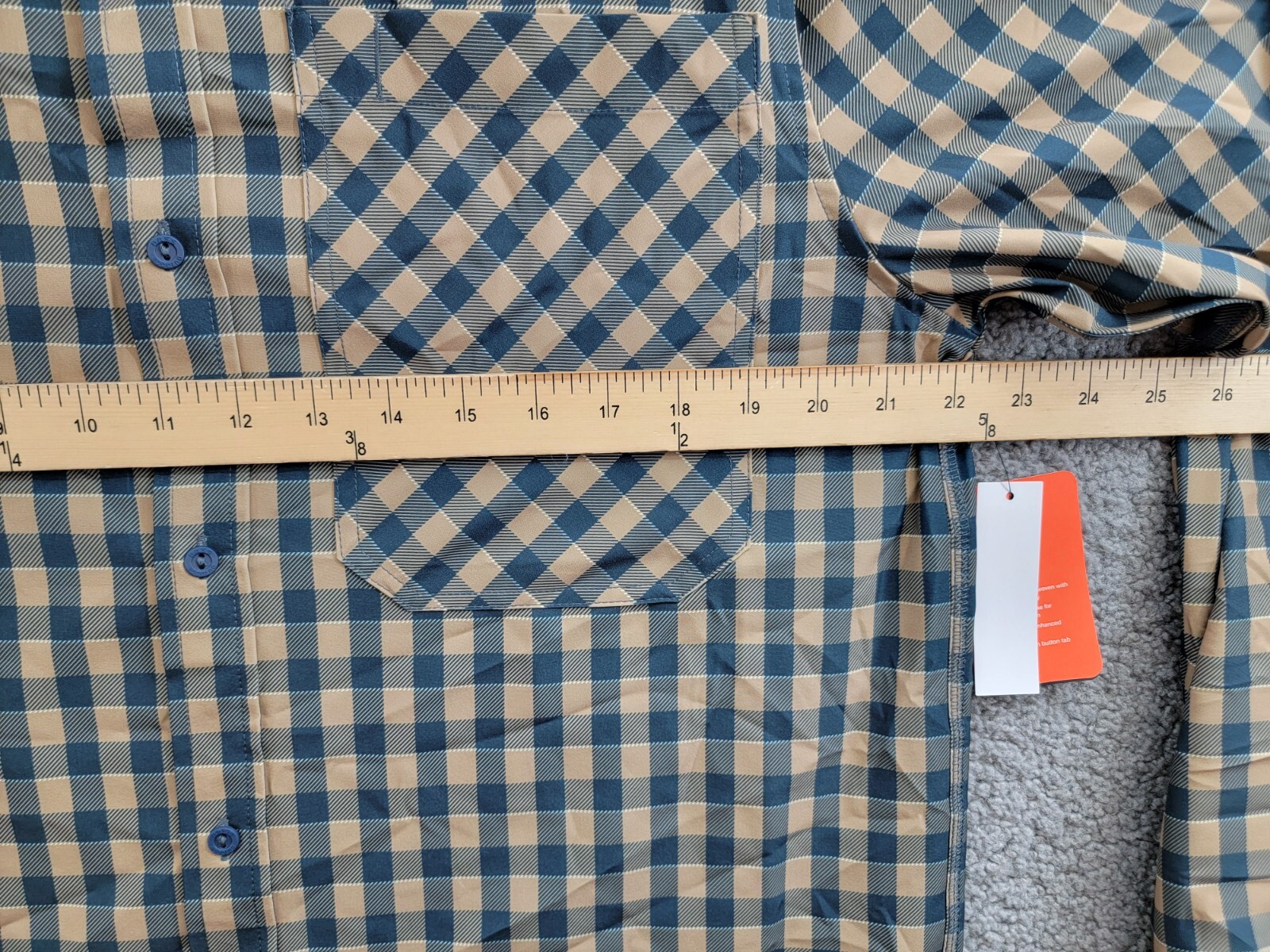 Bass Outdoor Cool Plaid Long-Sleeve Shirt Men's L Kelp Small Buffalo Collared - Picture 6 of 20