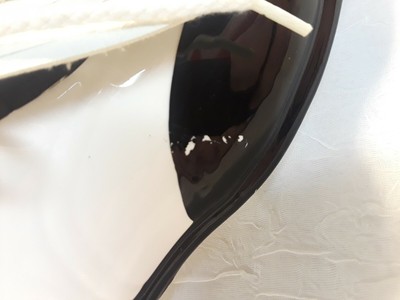 Vintage Enesco Planter Mens Dress Tap Shoe w/ Spat, Magician Theater Saddle Shoe