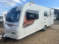 2013 Bailey Unicorn Madrid End washroom with motor mover