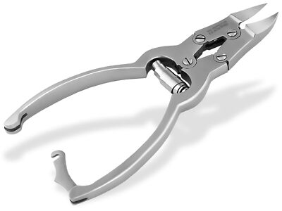 Profi Nagelzange mit Doppelübersetzung Fußnagelzange Extra-Kräftig Edelstahl NEU