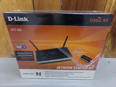D-Link DKT-408 Basic Wireless N USB Network Starter Kit NEW ~ Sealed