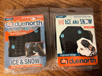 2 New Packages Due North All Purpose Traction Aids - Large