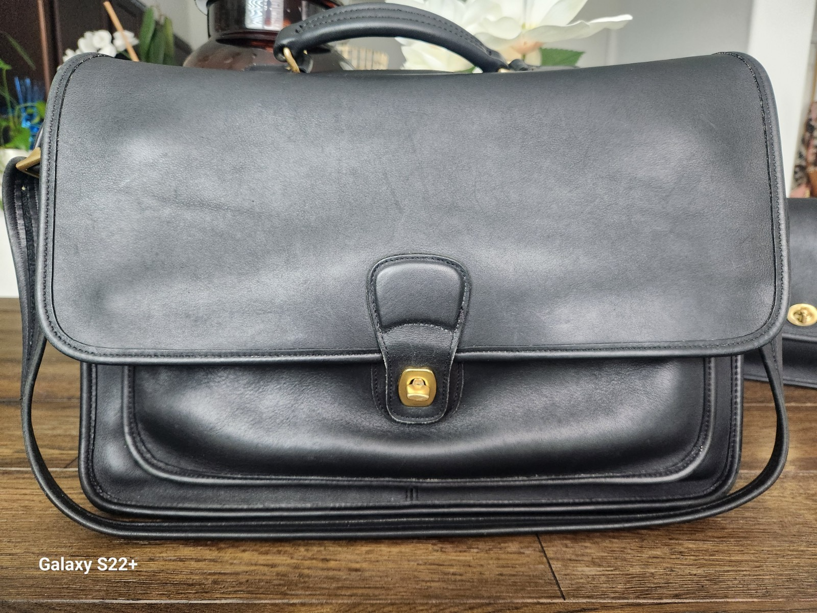 バッグ old coach 5180 Coach E8C-5180 LARGE Vintage Black Metropolitan Briefcase