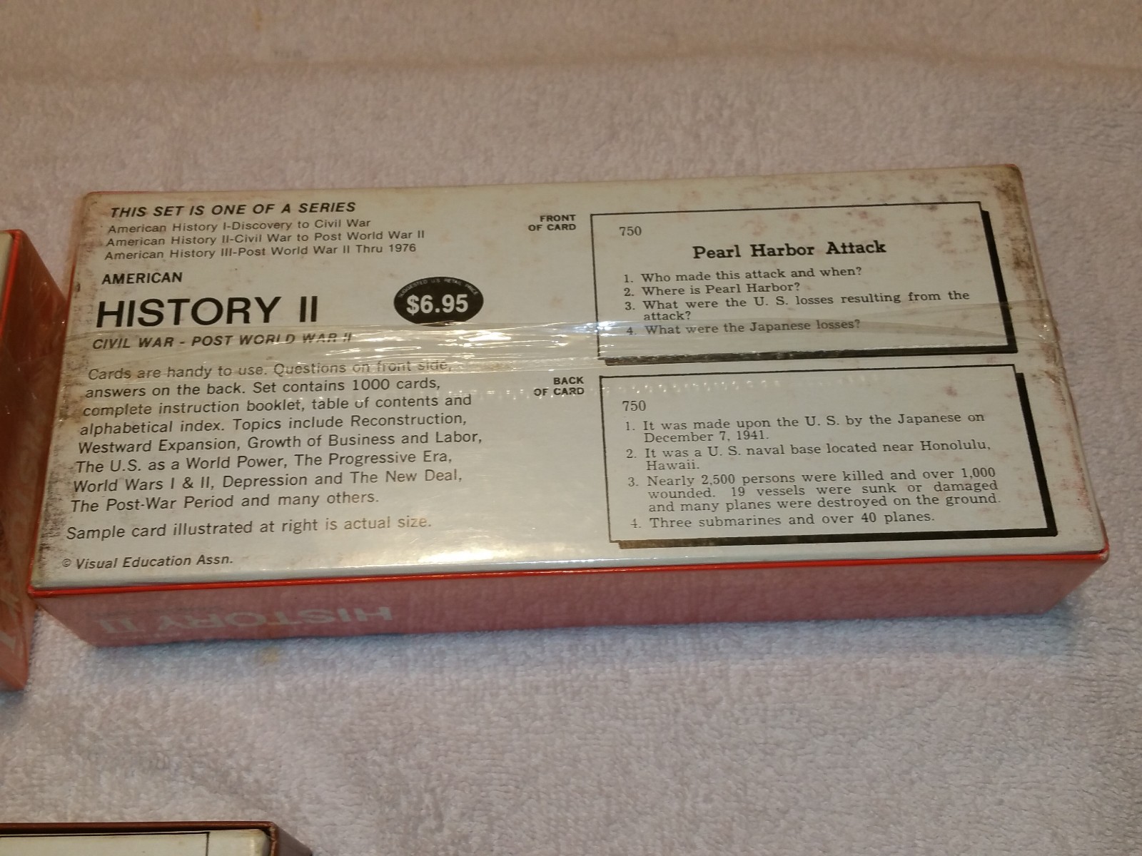 Lot of Vis-Ed American History I II Bilingual Spanish-English Study Card Sets