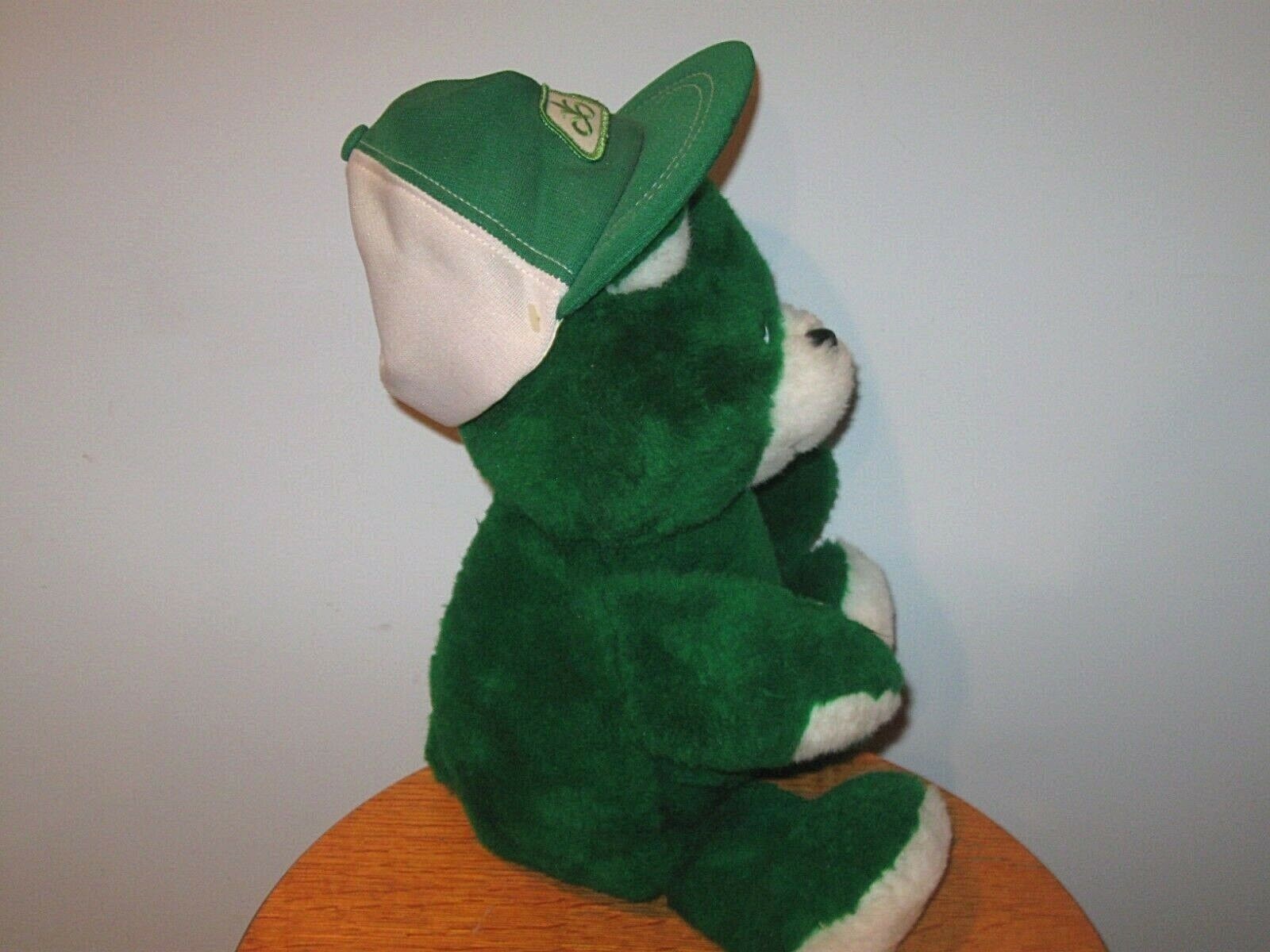 Vintage 1984 Pioneer Hybrid Seed Corn Teddy Bear W/ Cap Hat Paw Pals Farm Adv