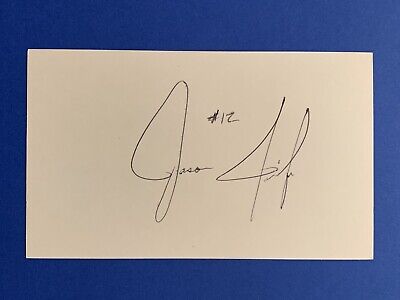 JASON FIFE #12 Signed OREGON DUCKS 3x5 Index Card Autograph Auto