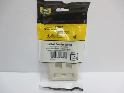 Hubbell Premise Wiring - IFP140W InfinePlate I Station 1 Gang 4 Port Off White
