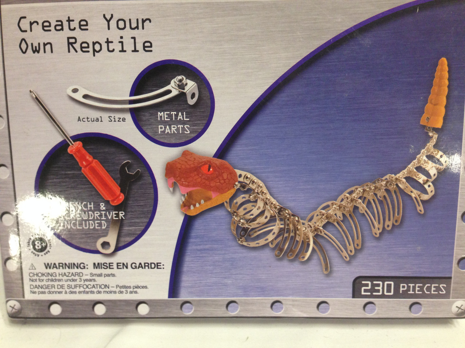 WILD REPUBLIC NUTS & BOLTS SNAKE CONSTRUCTION SET REPTILE 230 pieces NB7-SNK