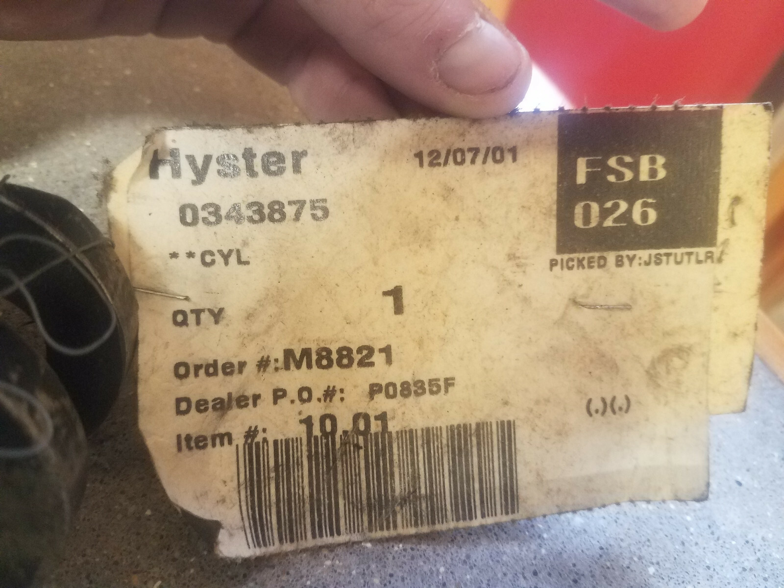 Hyster 0343875  Cylinder - Sideshift For Hyster