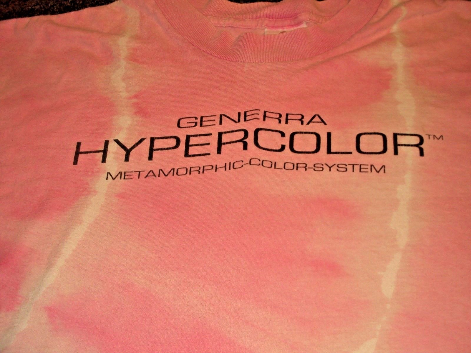 Vintage Men's M/L Generra Hypercolor Metamorphic Color System T Shirt Pink NICE