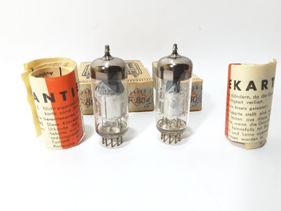 NOS NIB EF 804 TELEFUNKEN X3 VACUUM TUBES SILVER SHIELD