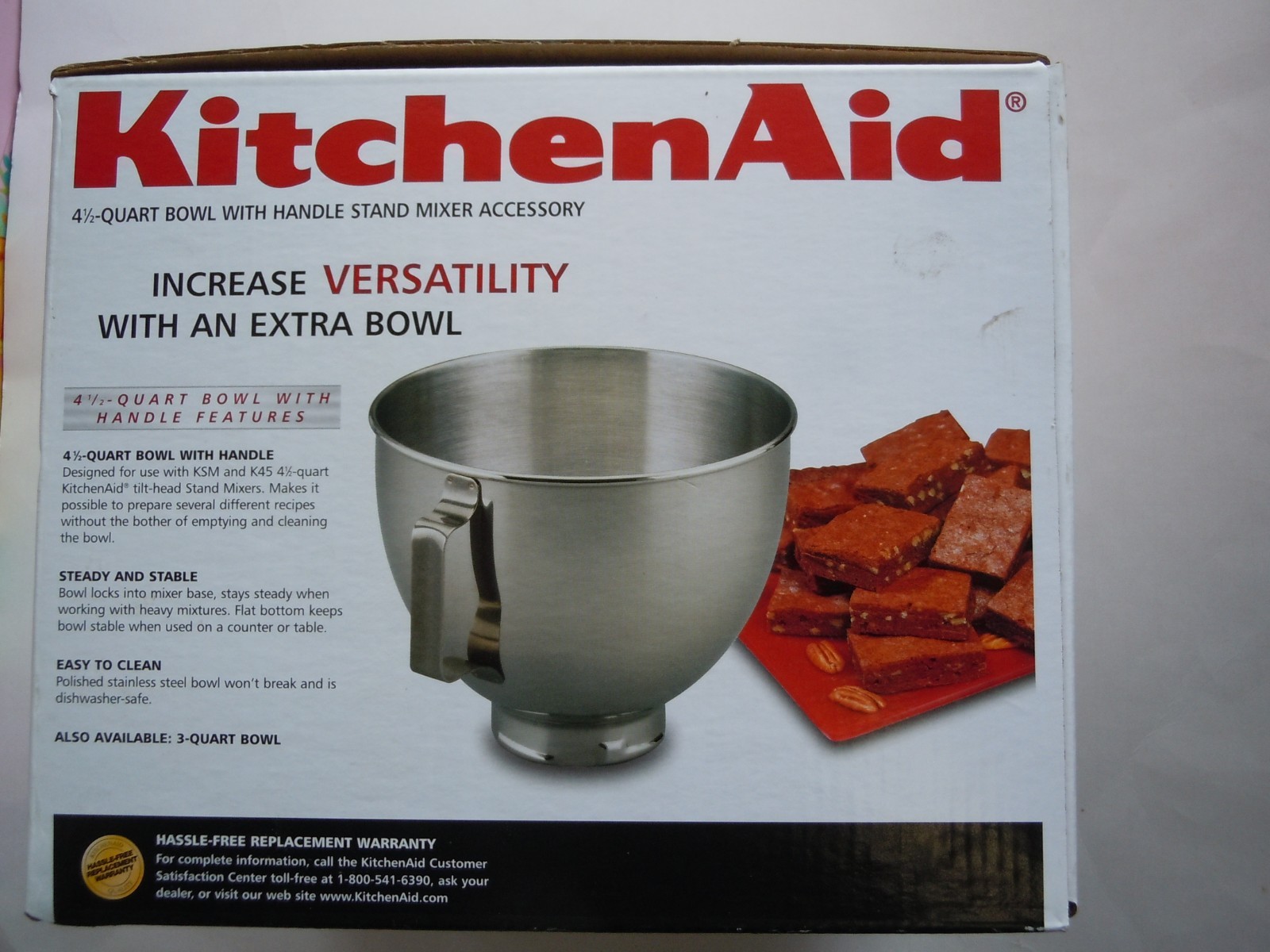 KitchenAid Stainless Steel Bowl for KSM and K45 4-1/2-Quart KitchenAid Mixers