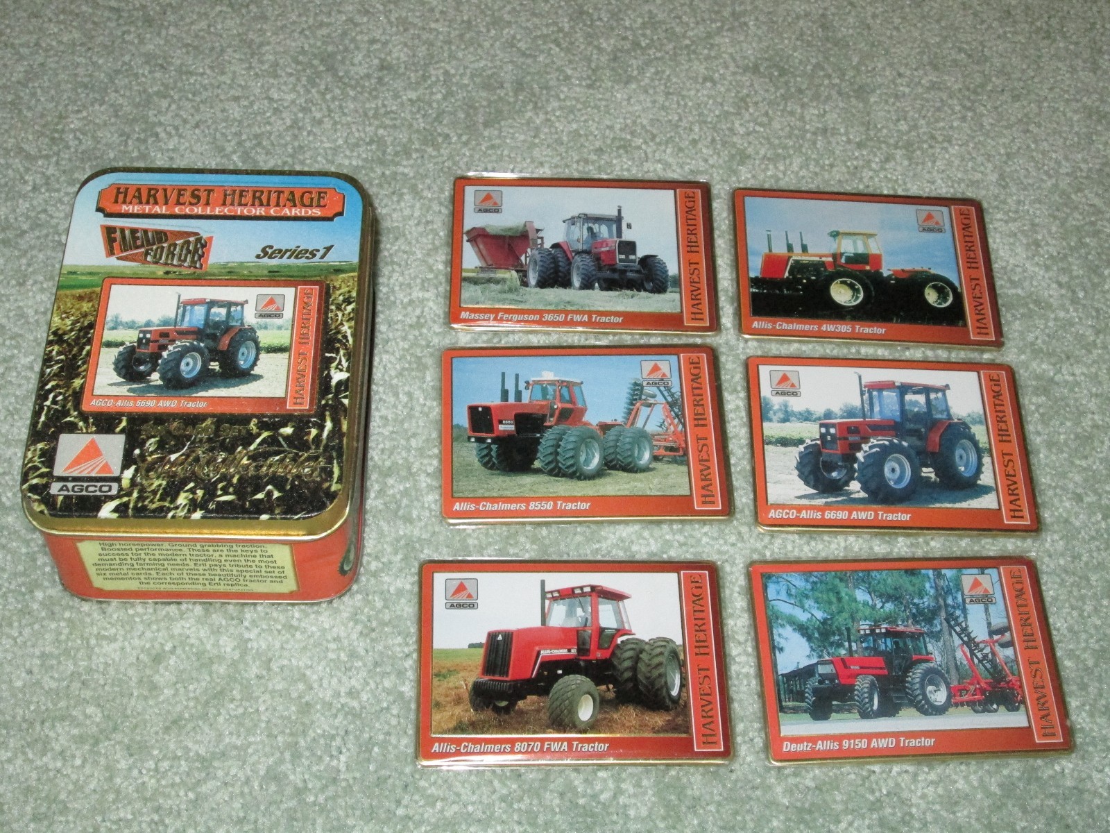 ERTL COLLECTIBLES HARVEST HERITAGE METAL COLLECTOR CARDS TRACTORS SERIES 1