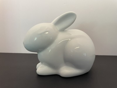 White Ceramic Easter Bunny Rabbit Lamp Night Light, 5.5 ft Cord Target