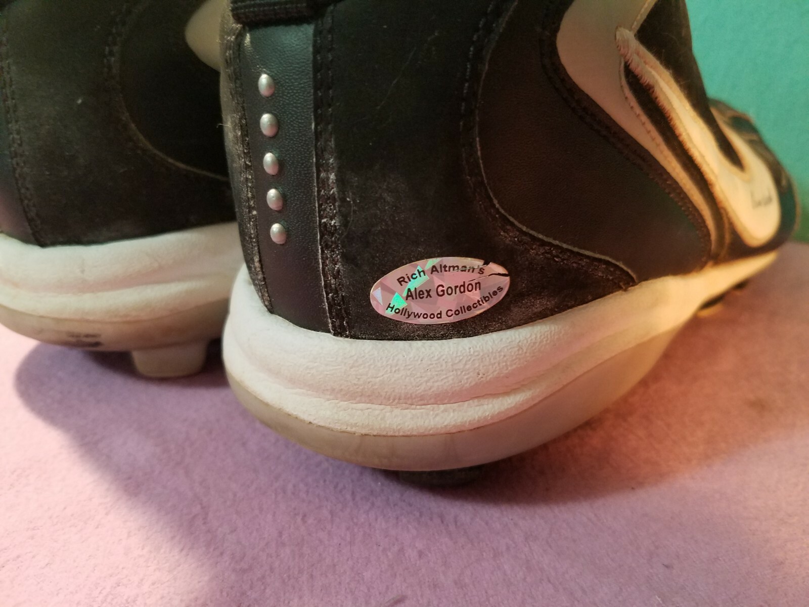 Alex Gordon GU Game Used Signed Cleats Kansas City Royals KC Black Nike's