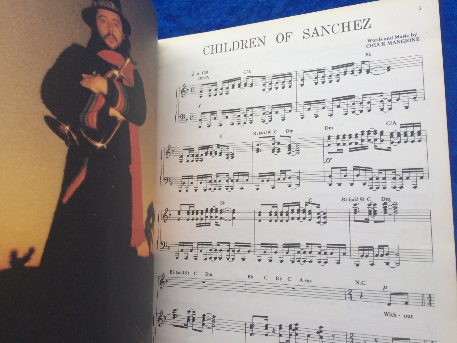 Chuck Mangione CHILDREN OF SANCHEZ sheetmusic flugelhorn/trumpet jazz drum corps