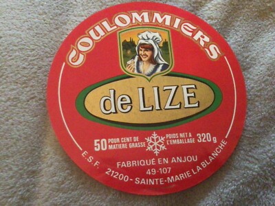 Etiquette fromage Coulommiers Neuve de Lise Sainte Marie La Blanche