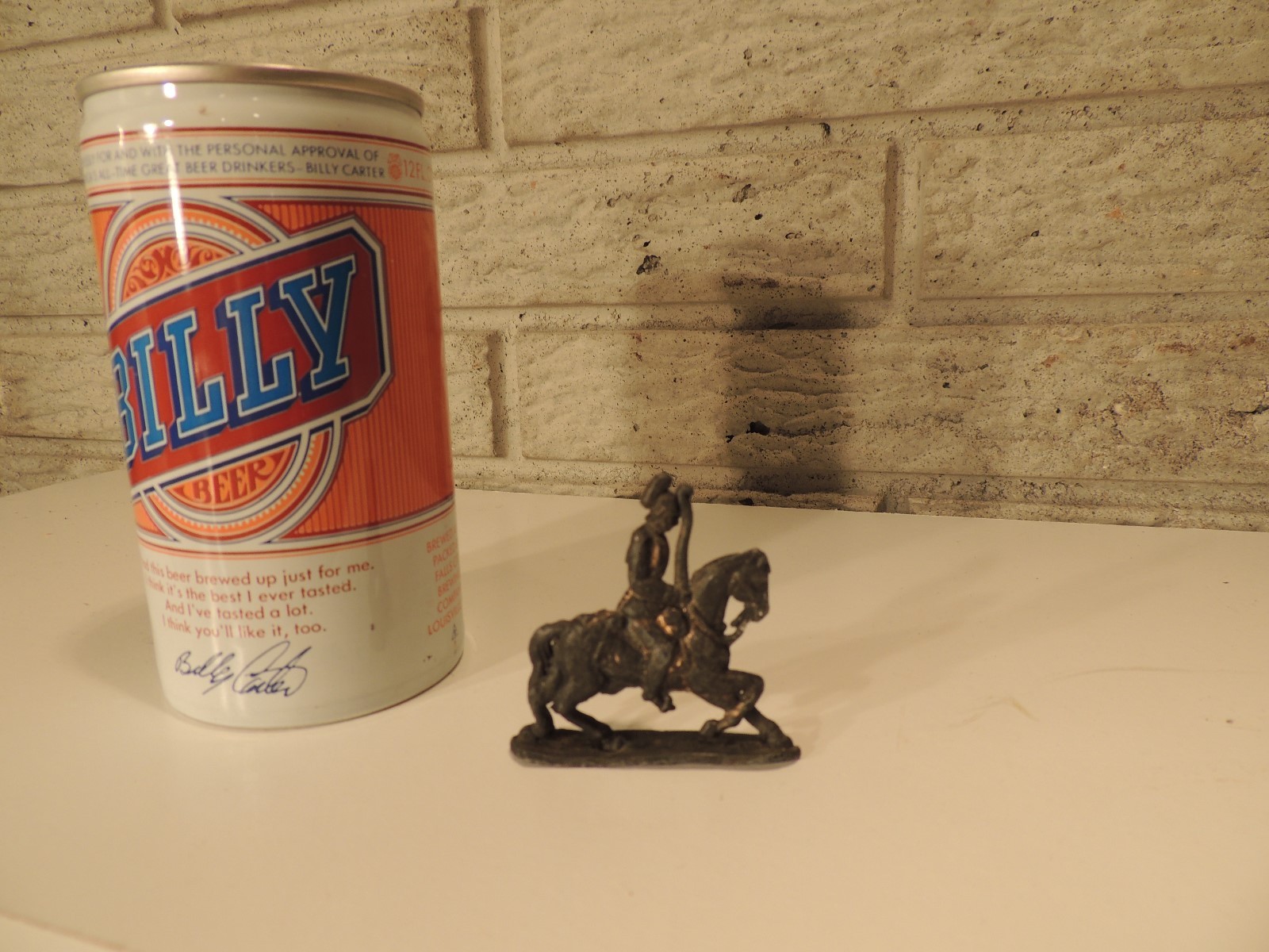 VINTAGE MOUNTED  OFFICER on HORSE figurine CAST IRON