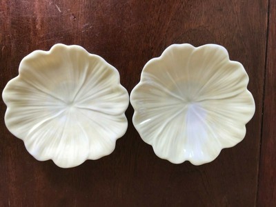 Belleek Small Yellow Petal Dishes