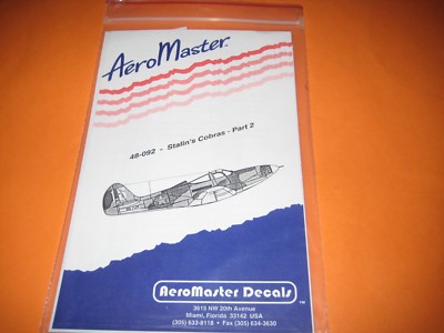 AEROMASTER DECALS SOVIET P-39 1/48 AMD48092