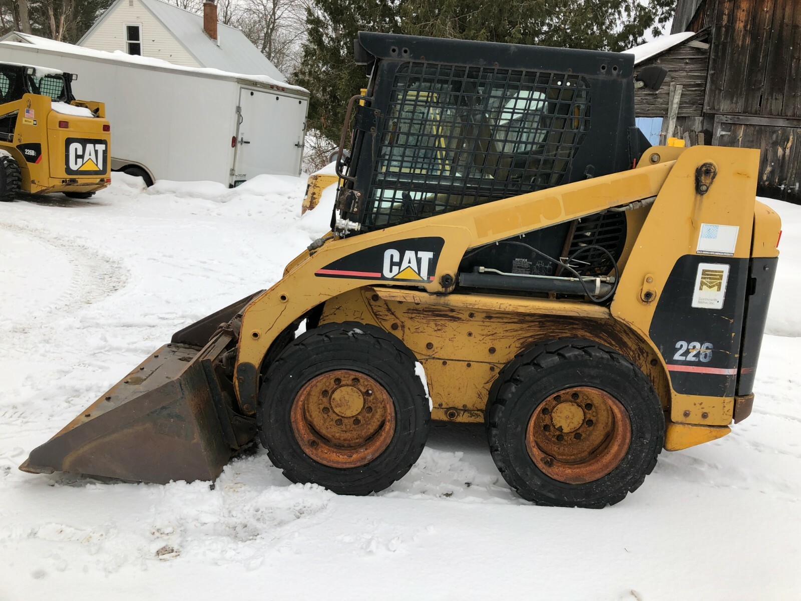 2000 Cat 226 skid steer loader cab with heat