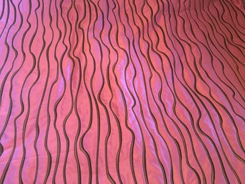 2 + YARDS OF JIM THOMPSON MODERN UPHOLSTERY FABRIC RASPBERRY & BROWN