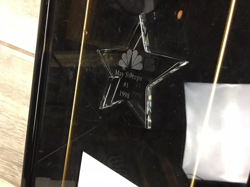 NBC May Sweeps #1 Swarovski Crystal Employee Award 1997 - 1998 Season Rare