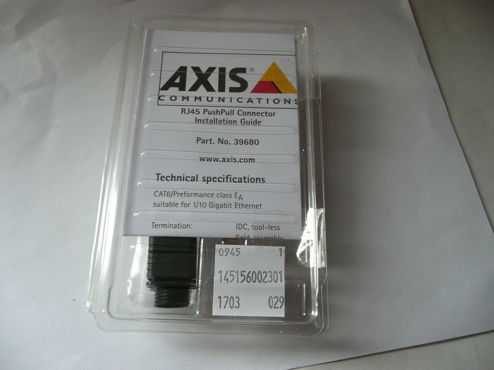 NEW AXIS RJ45 PUSH PULL CONNECTOR KIT PART NO. 39680