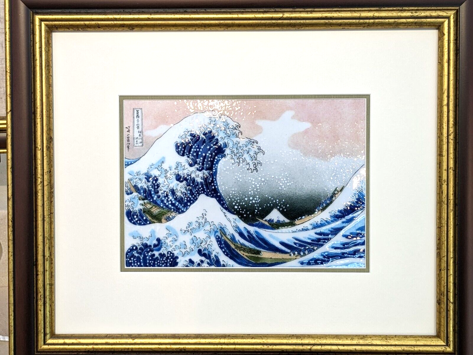 七宝焼 青富士 絵画 CLOISONNE Blue Fuji 七宝焼 青富士 絵画 CLOISONNE Blue Fuji 七宝焼 青富士 絵画