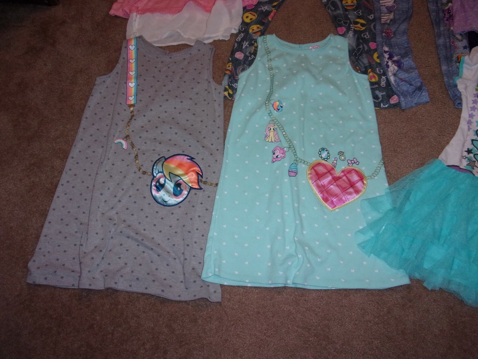 Girl My Little Pony Clothing Sets Lot of 9 SiZe 10/12 and XL VGC!!!