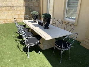 Faux stone outdoor table | Outdoor Dining Furniture ...