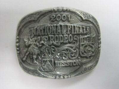 National Finals Rodeo Hesston 2001 NFR Youth (Small) Cowboy Buckle New AGCO PCRA