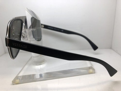 Pre-owned Versace Authentic  Sunglasses Ve2199 Medusa Charm 1002/81 Black/polarized Grey In Gray