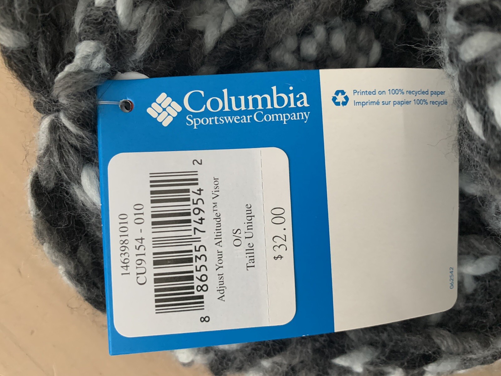 Шапка Columbia Beanie with Visor, NWT 