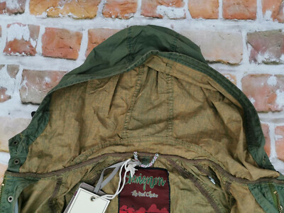 Pre-owned Chevignon Vintage Casual Parka Summer Jacket Coat Olive Green Size: M