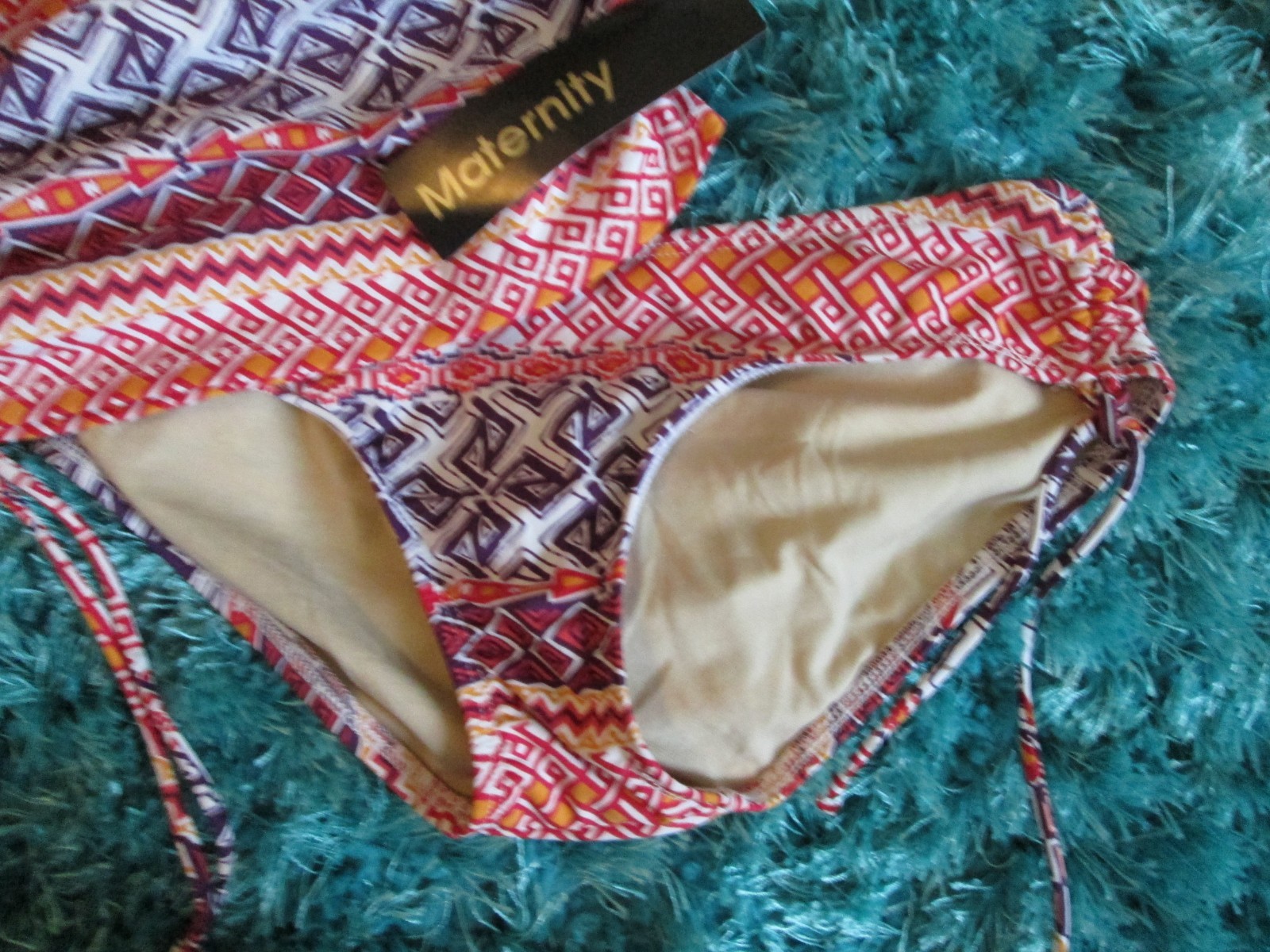 LADIES TANKINI SZ S A PEA IN THE POD MATERNITY SWIMSUIT * STRAPLESS, RUCHING