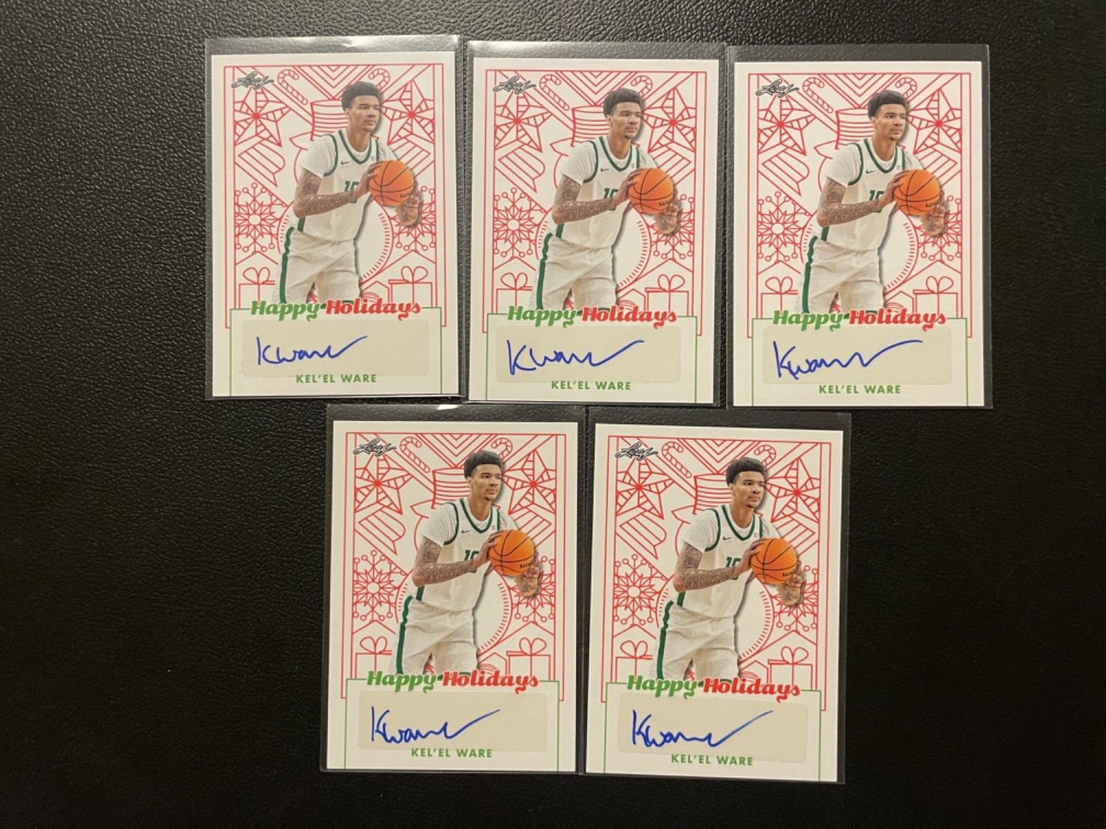 2023 Leaf Happy Holidays Kel`El Ware Auto Autograph RC Rookie Lot Of 5 #36