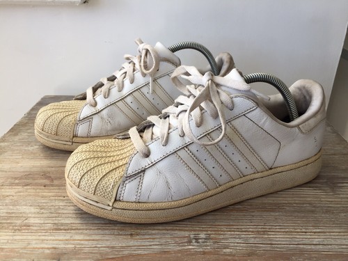 ADIDAS SUPERSTAR TRAINERS SHOES SIZE UK 5.5 EU 38.5 WHITE LEATHER LADIES BOYS