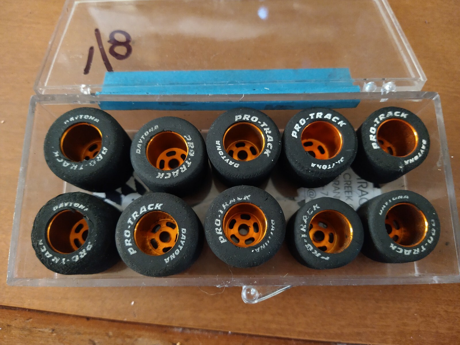 PROTRACK 1/8" AXLE 1/24 SLOT CAR STOCK CAR GOLD TIRE ASSORTMENT 3の