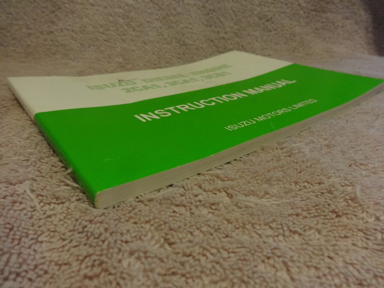 ISUZU DIESEL INDUSTRIAL ENGINE 2CA1, 3CA1, 3CB1 INSTRUCTION MANUAL