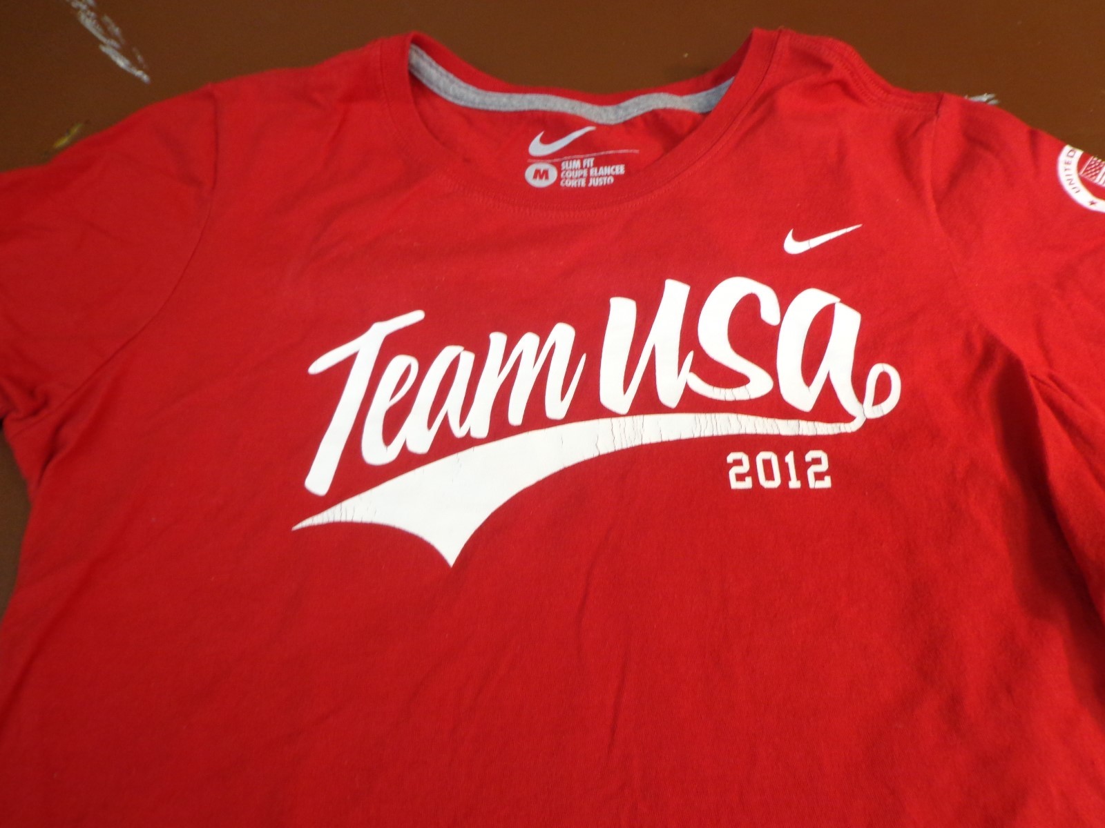 NIKE Team USA T Shirt London 2012 U.S. Olympic Team Red Slim NIKE Team USA T Shirt London 2012 U.S. Olympic Team Red Slim