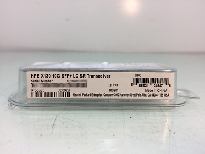 HPE X130 10G SFP+ LC SR Transceiver
