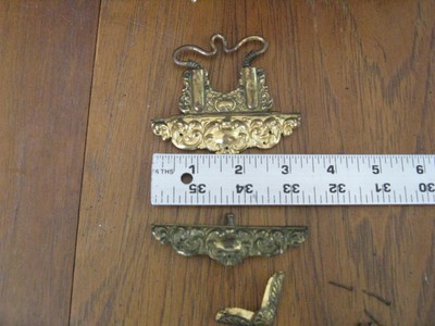 Lot Reclaimed Salvaged Photo Album Brass Hardware Fastener Corner Covers