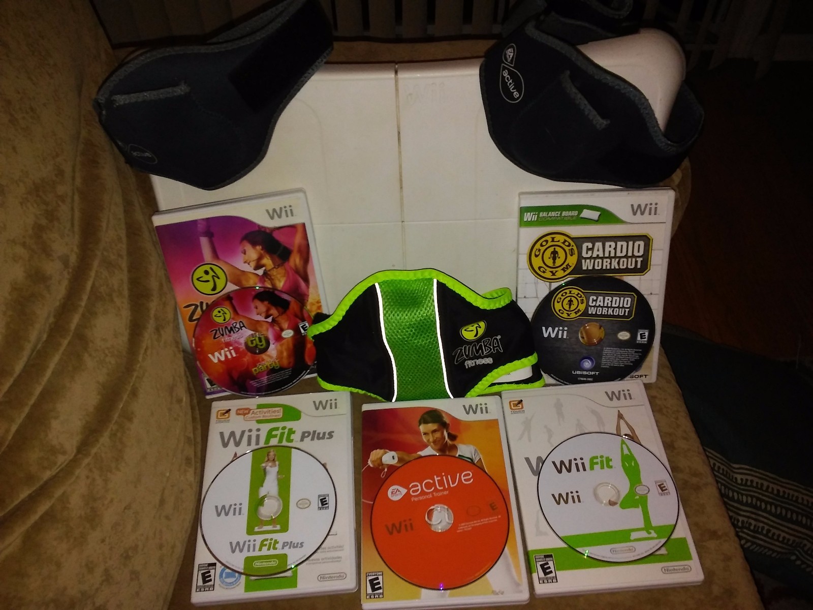 Wii fit board, games, bands and Zumba belt w/game. GREAT CONDITION!