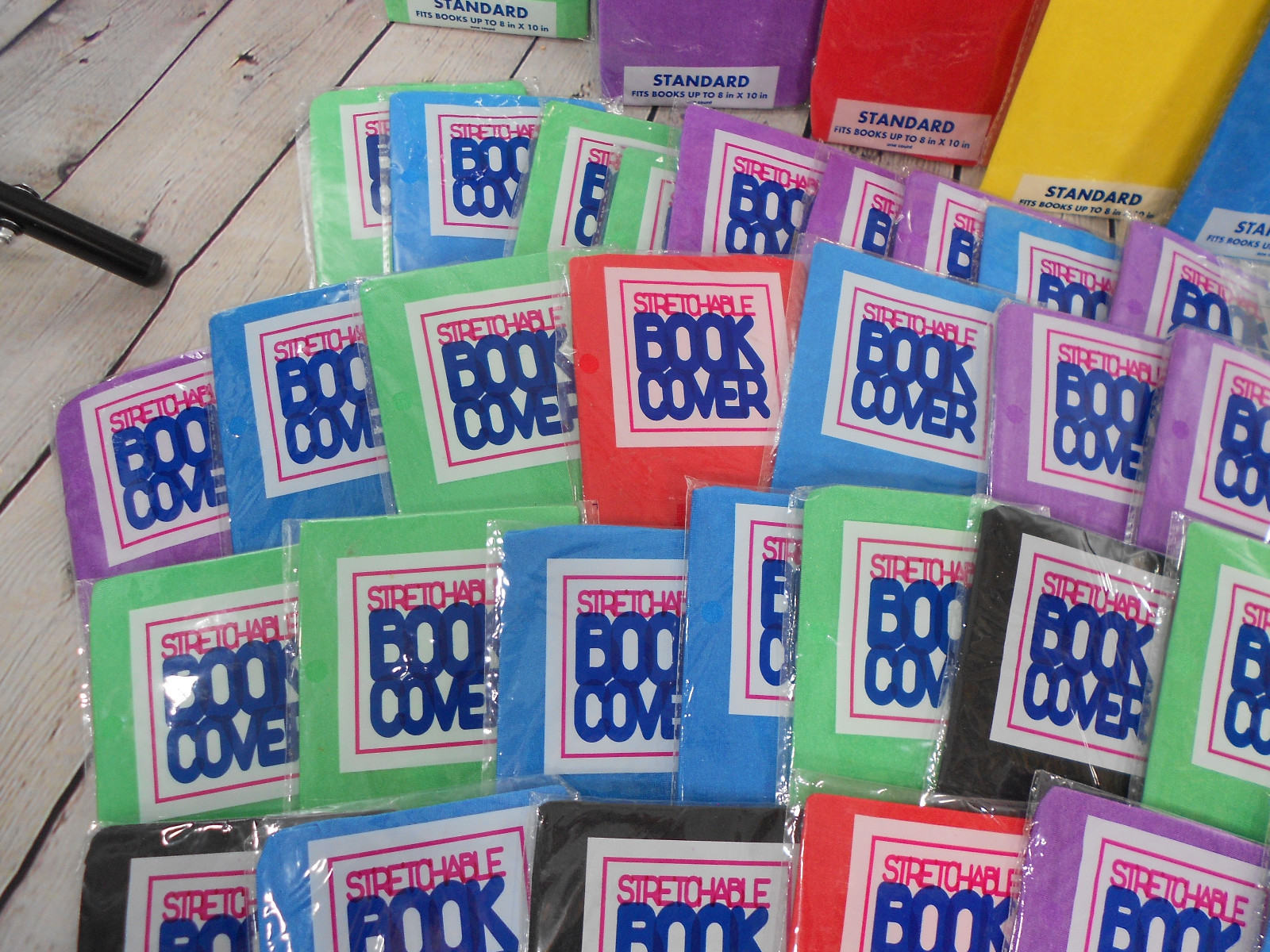 Stretchable Book Covers Lot of 50 Standard Size 8 x 10 Solid Colors