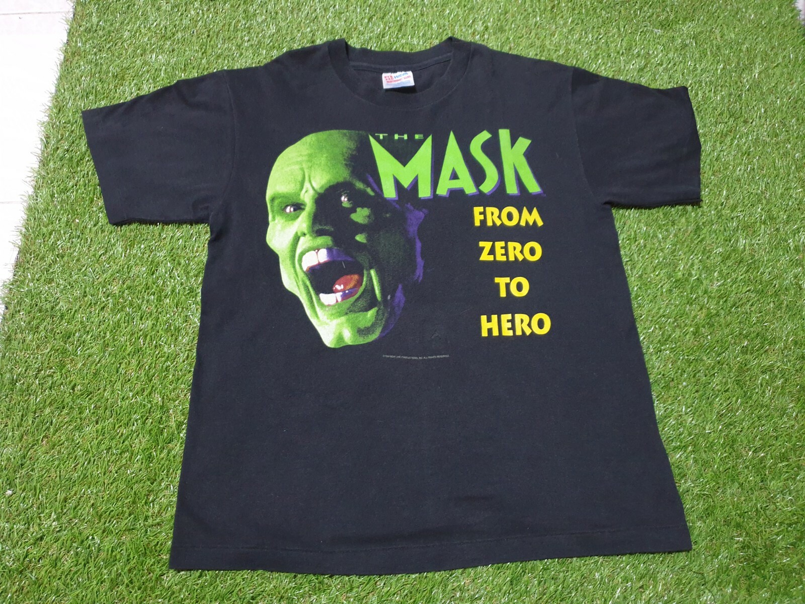 Rare Vintage 1994 The Mask Jim Carrey Movie Promo T-Shirt Rare Vintage 1994 The Mask Jim Carrey Movie Promo T-Shirt
