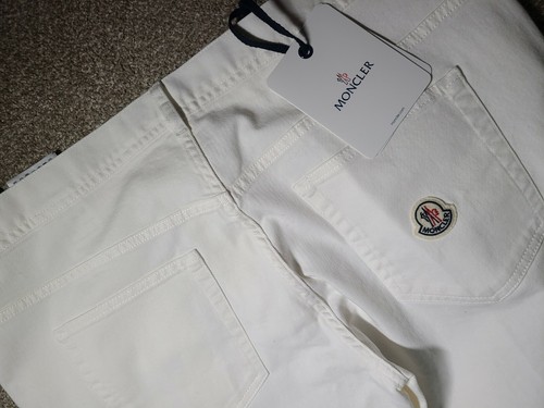 Pre-owned Moncler $399  White Cotton Denim Jeans Slim Mens Eu 56/40r