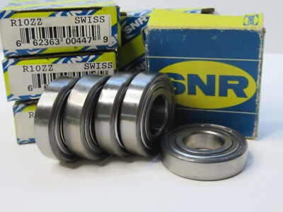 (NEW - Lot of 5) SNR R10ZZ Sealed Ball Bearing 