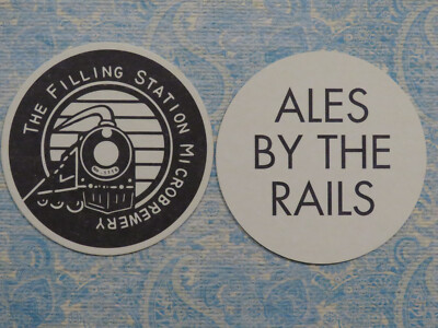 Beer Coaster ~ The FILLING STATION Microbrewery ~ Traverse City, MICHIGAN; Train