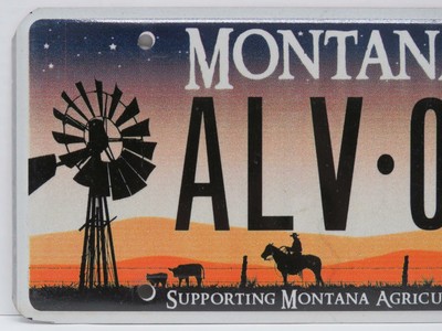 Montan License Plate Pair ALV-008 Supporting Montana Agriculture Specialty Plate